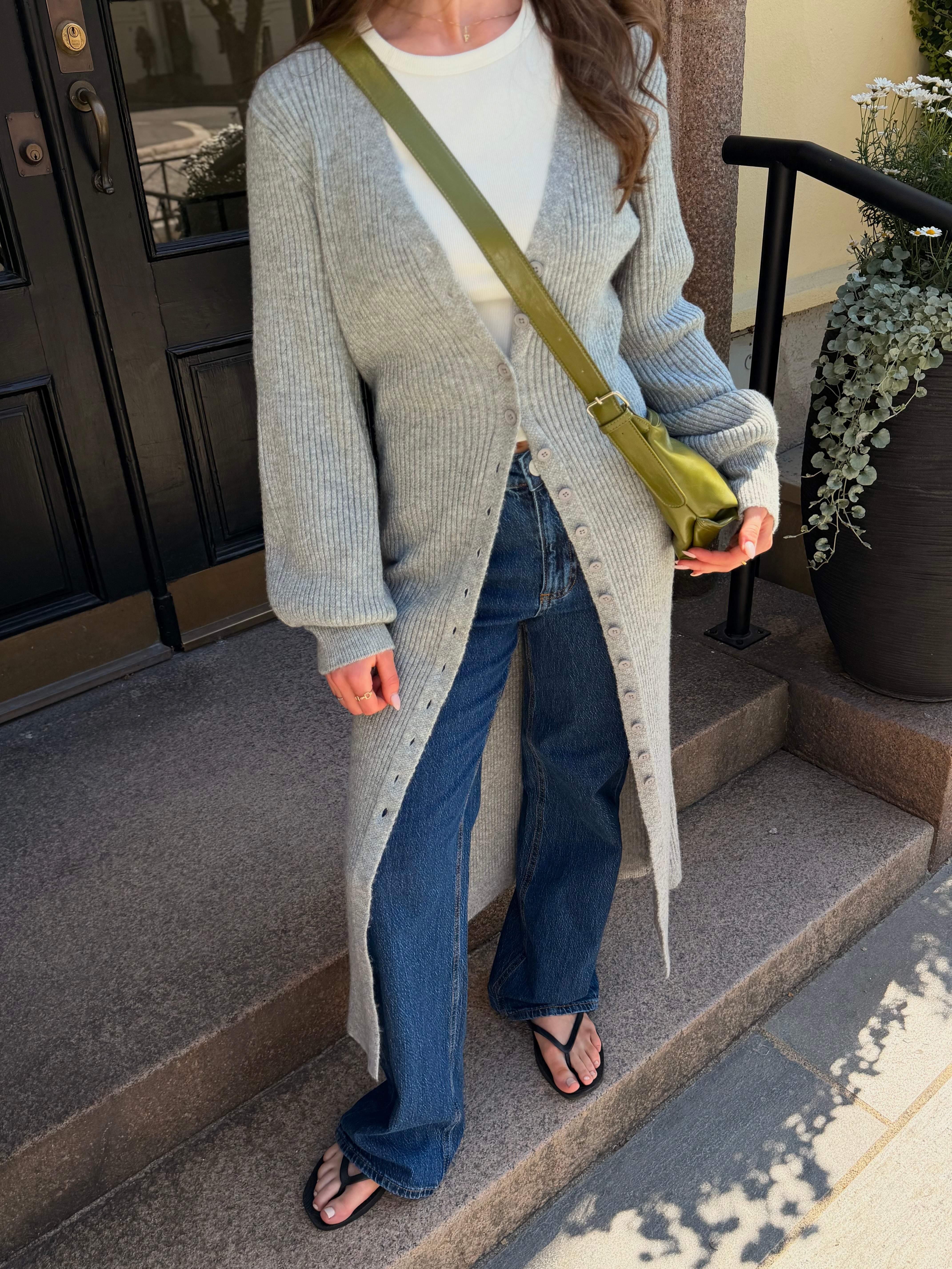VMEVA Long Dress - Medium Grey Melange